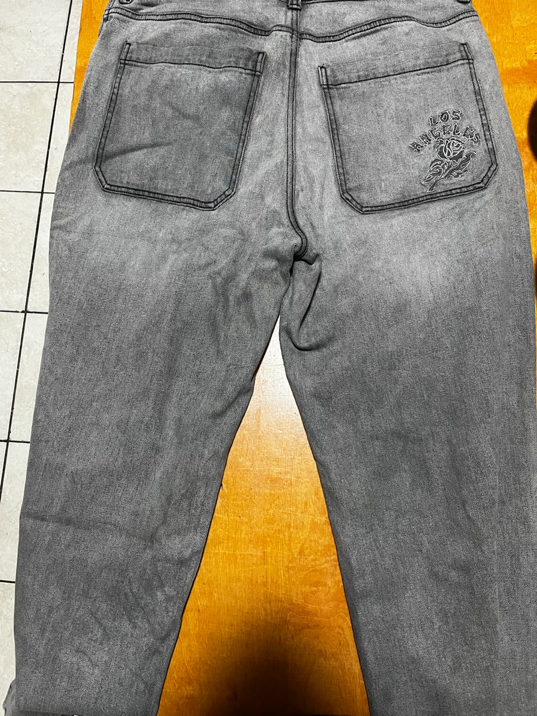 Hollister Super Baggy Grey Jeans W34 L30 - photo 2