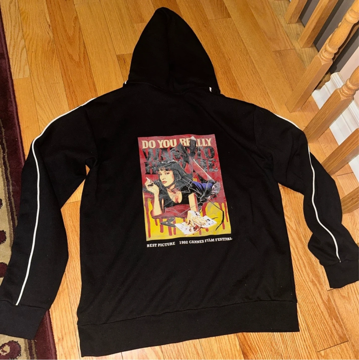 Pulp fiction graphic oversized hoodie maniere de voir