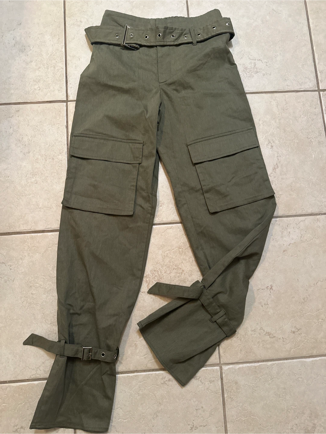 Olive Cargo Pants S - photo 2
