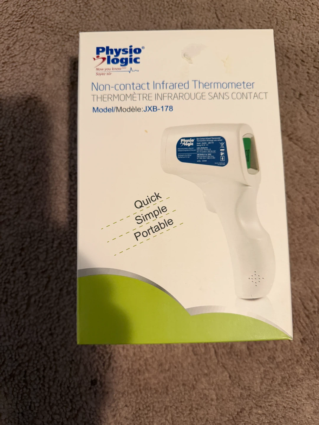 Physio Logic Non-contact Infrared Thermometer JXB-178