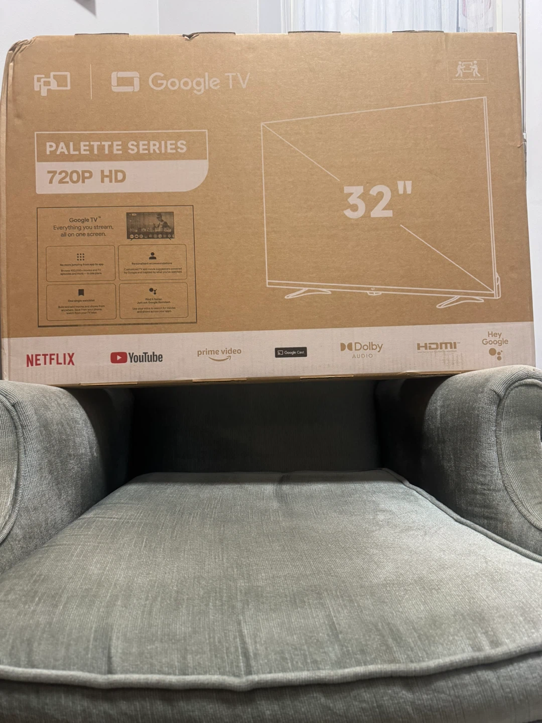 Brand New Google Smart TV 32” 720P HD