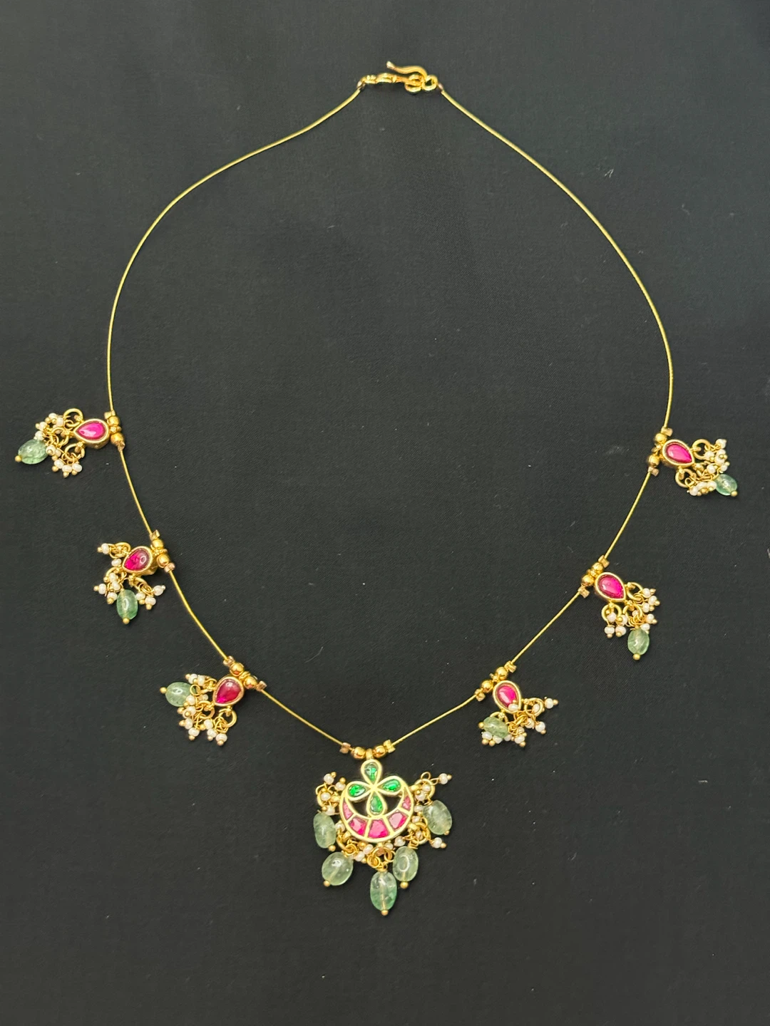 Gold plated indian heritage necklace