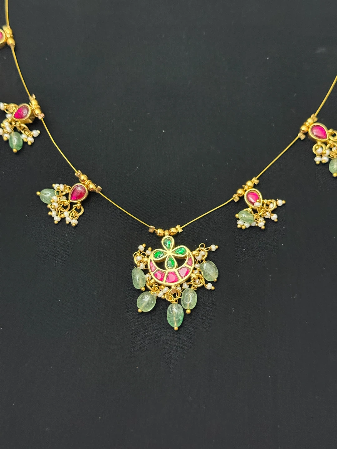 Gold plated indian heritage necklace - photo 2
