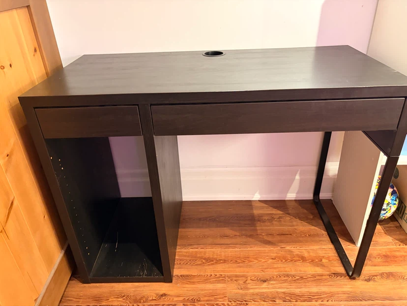 MICKE desk black/brown - IKEA