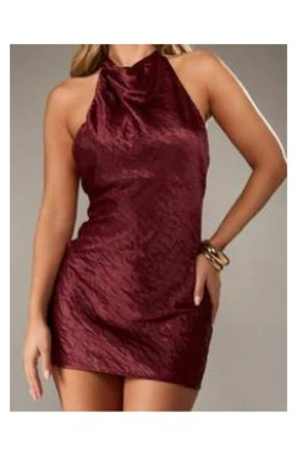 Missguided Burgundy Satin Mini Dress BNWT - photo 3