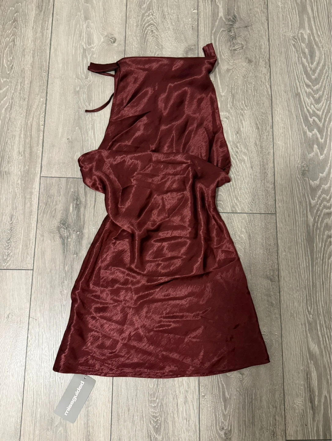 Missguided Burgundy Satin Mini Dress BNWT - photo 2