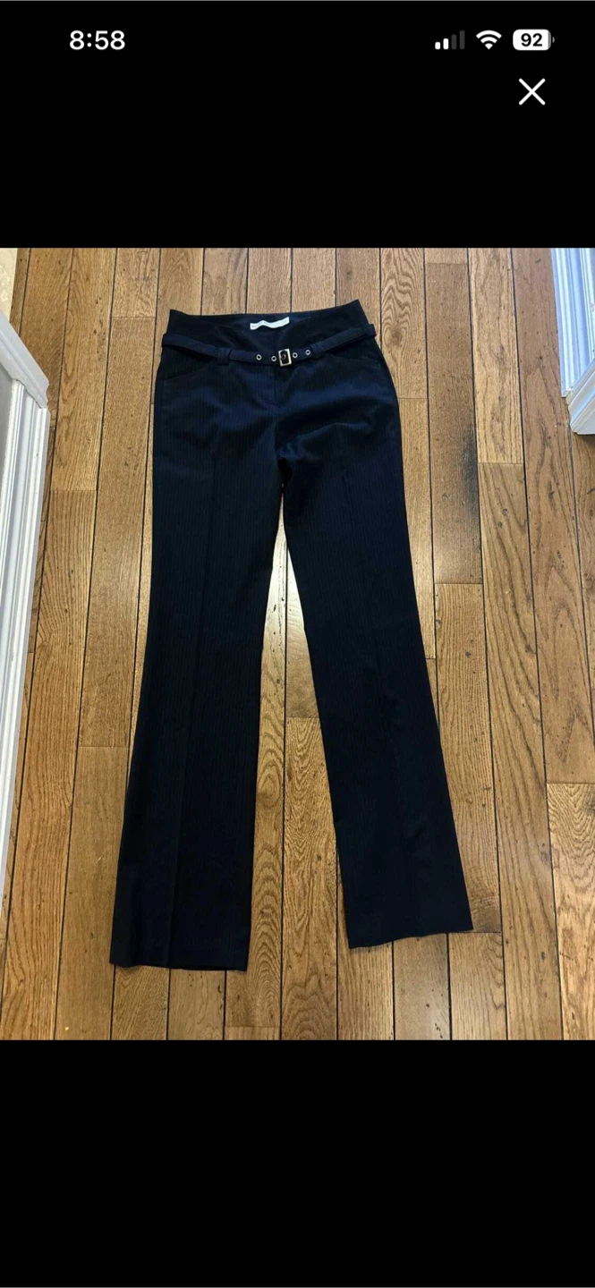 Smart Set black pinstripe straight leg pants