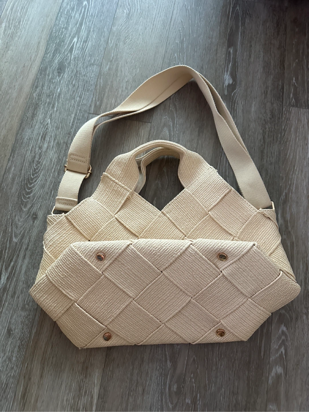 Woven Style Handbag with Shoulder Strap - photo 2