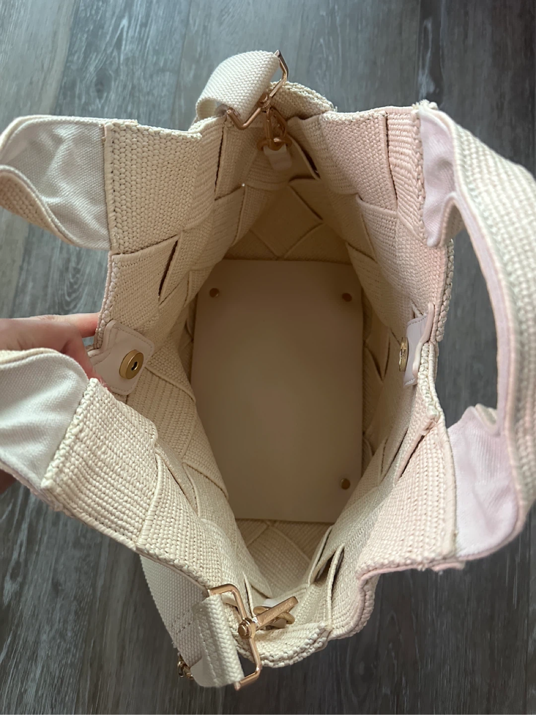 Woven Style Handbag with Shoulder Strap - photo 3