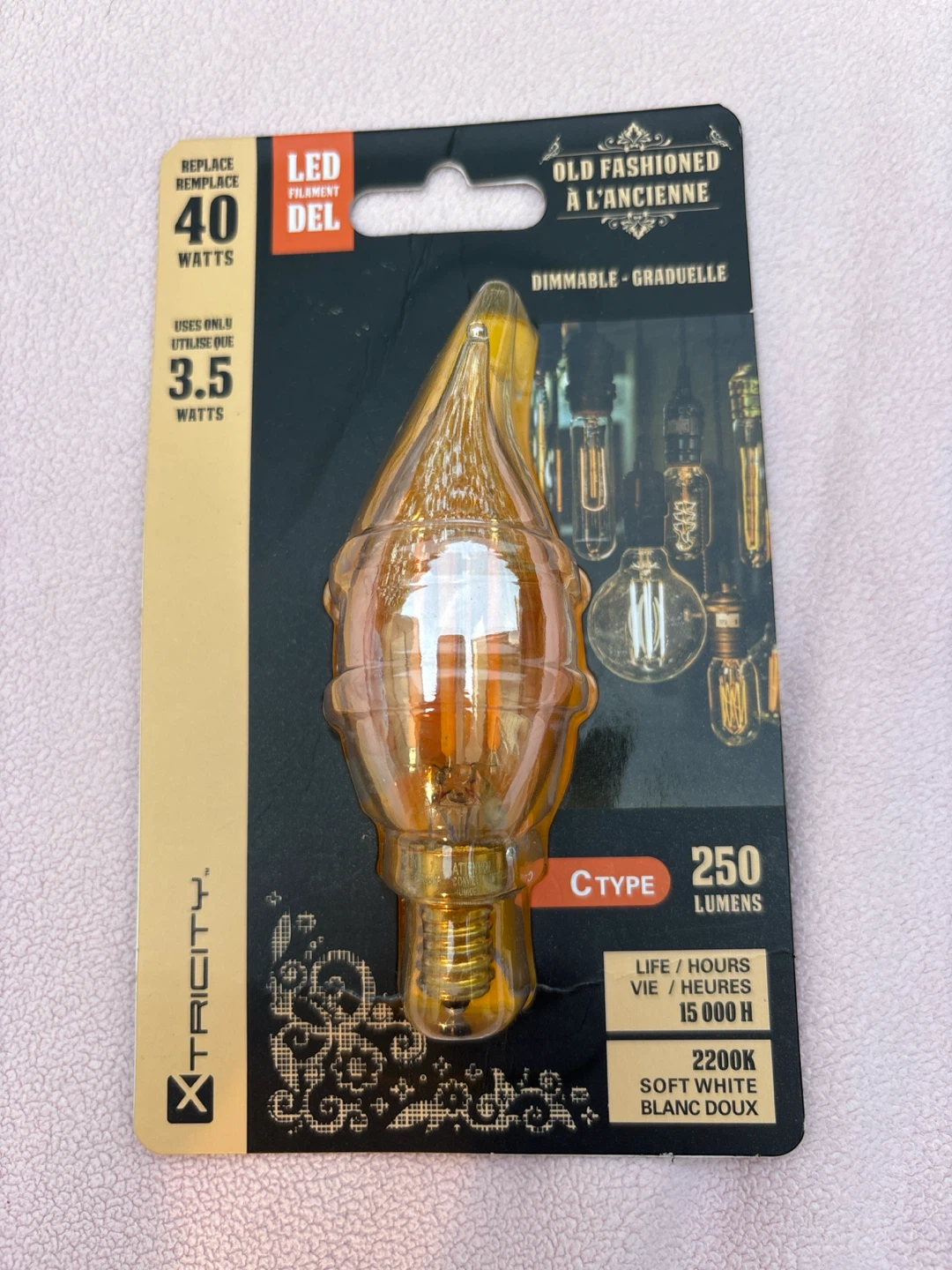 Xtricity Candelabra Base LED Filament Bulb