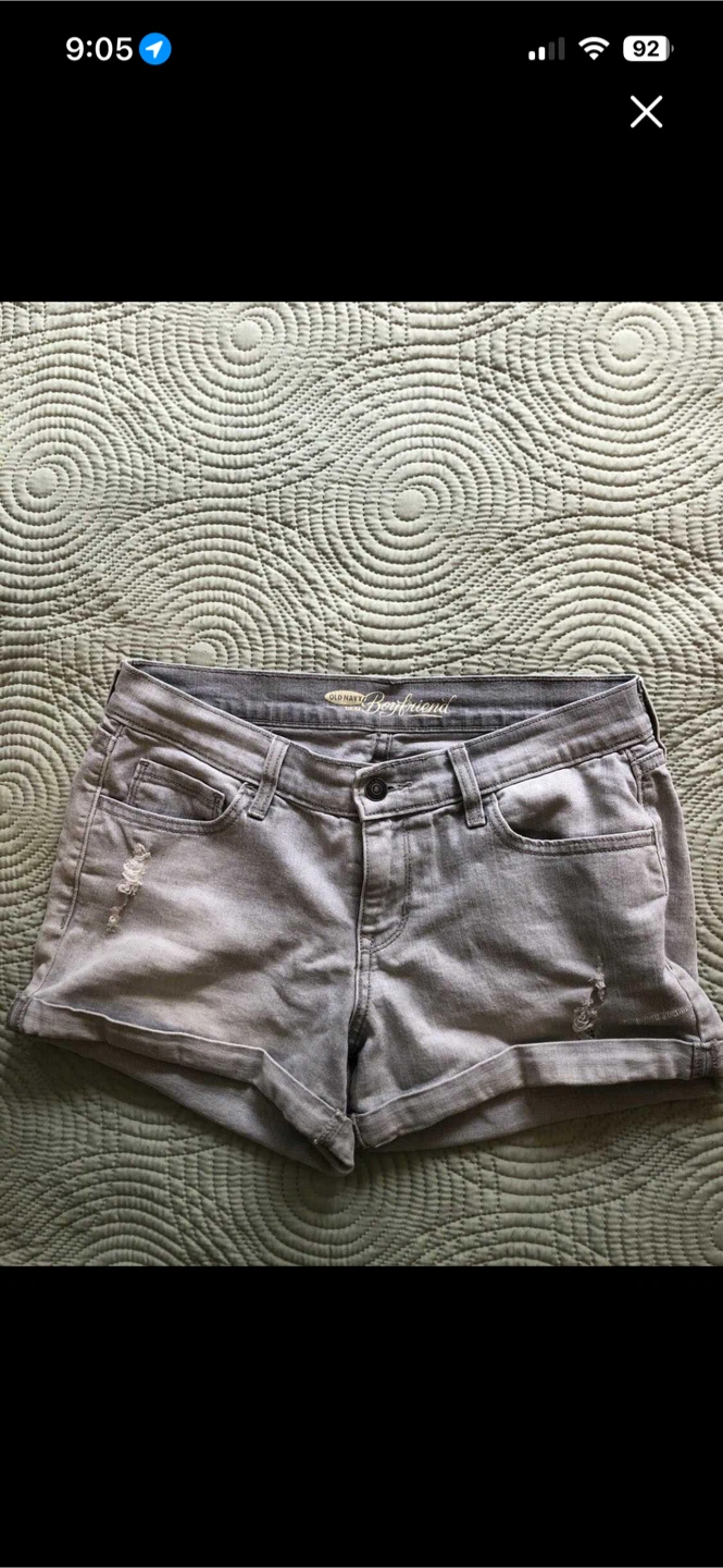 Old Navy Boyfriend grey jean shorts  - size 4