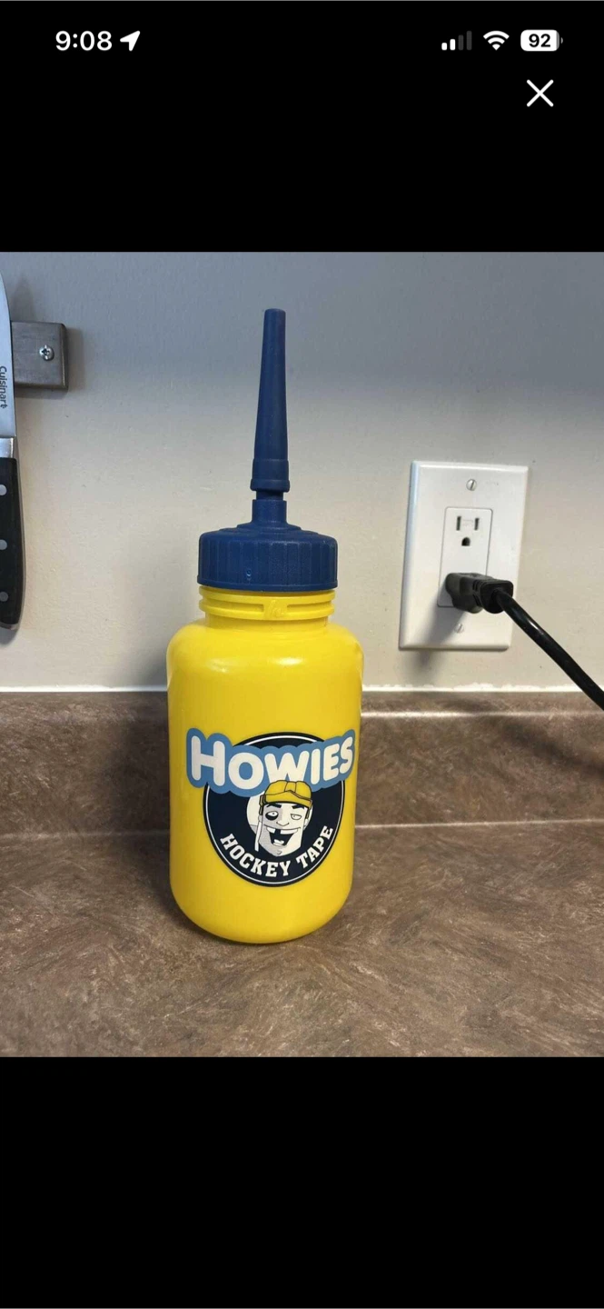 Large hockey water bottle