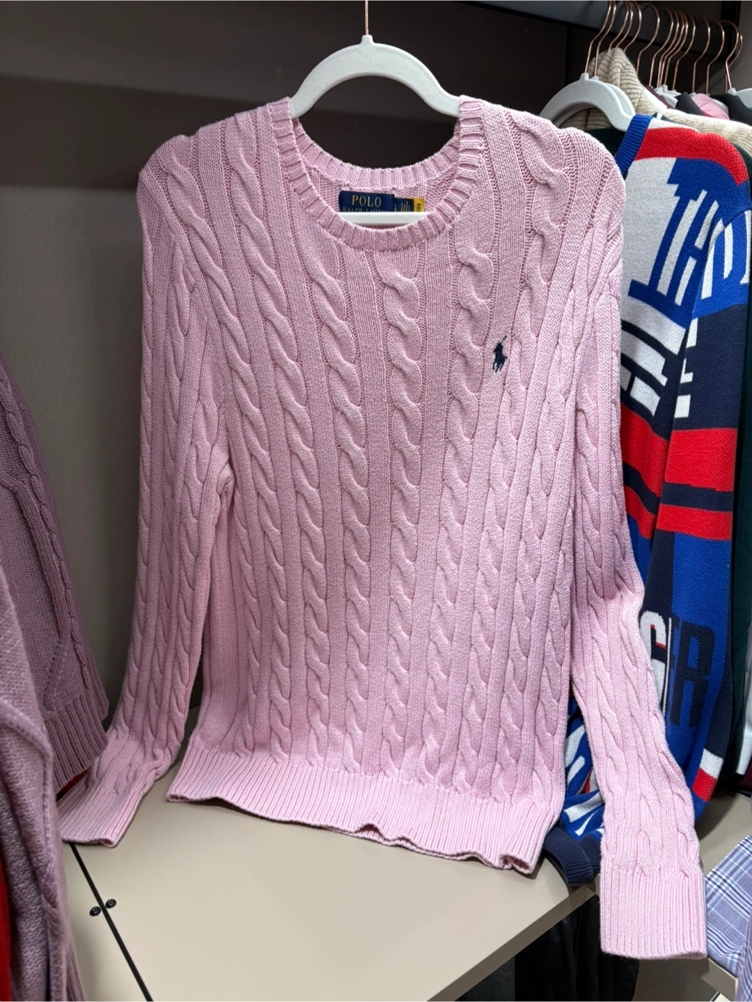 Polo Ralph Lauren Pink Cable Knit Sweater