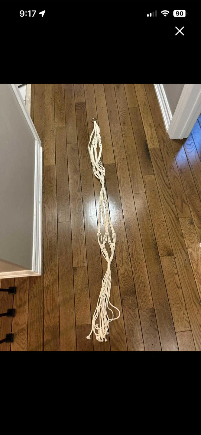 Macrame plant holder - holds 2 pots