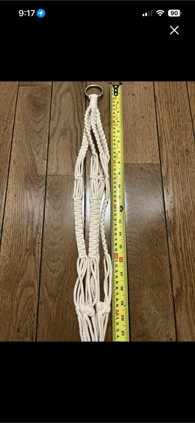 Macrame plant holder - holds 2 pots - photo 2