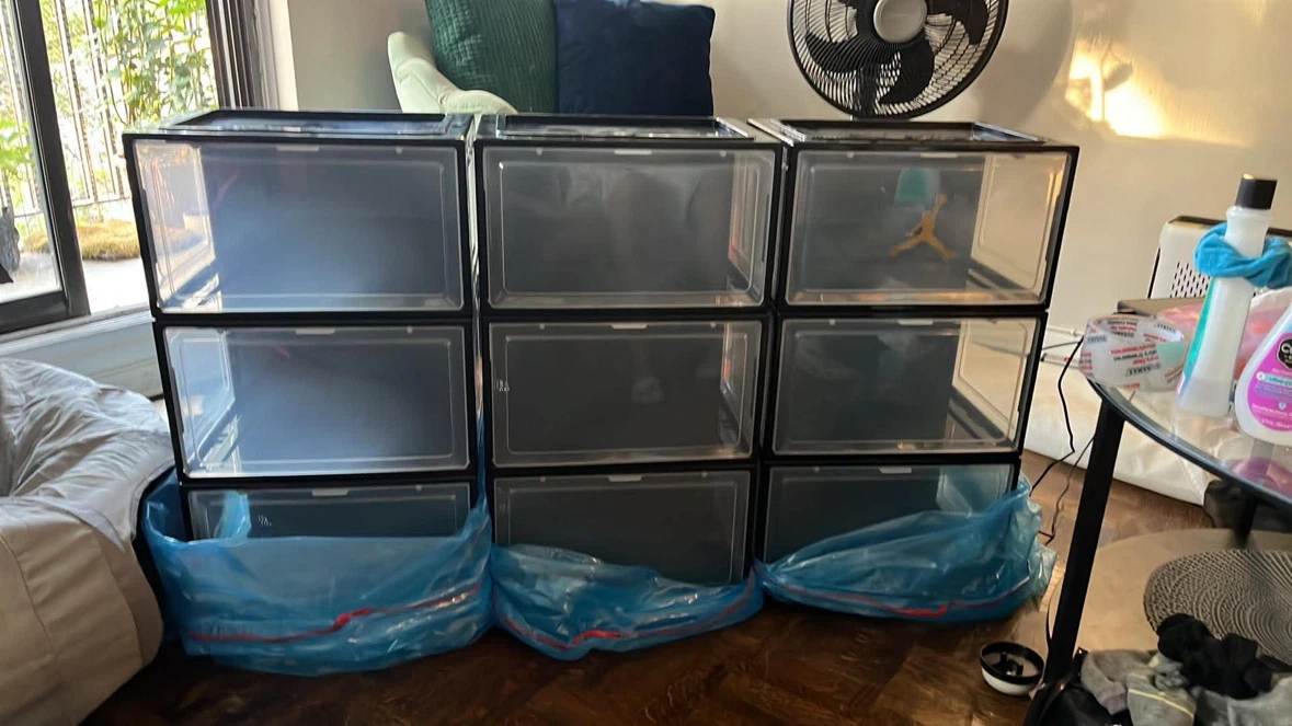 Stackable Shoe Storage Bins - photo 3