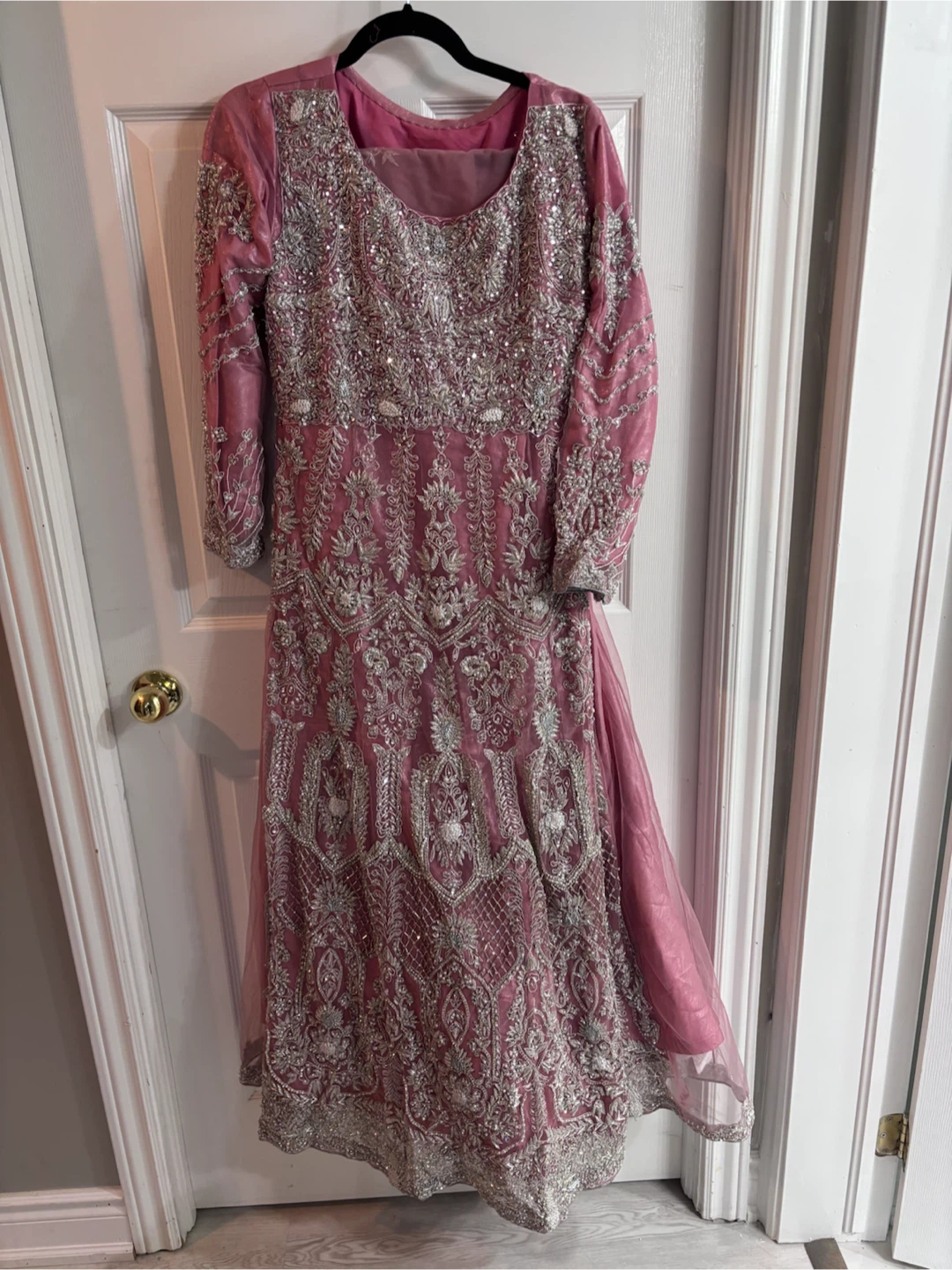 Pink Embellished Maxi Dress