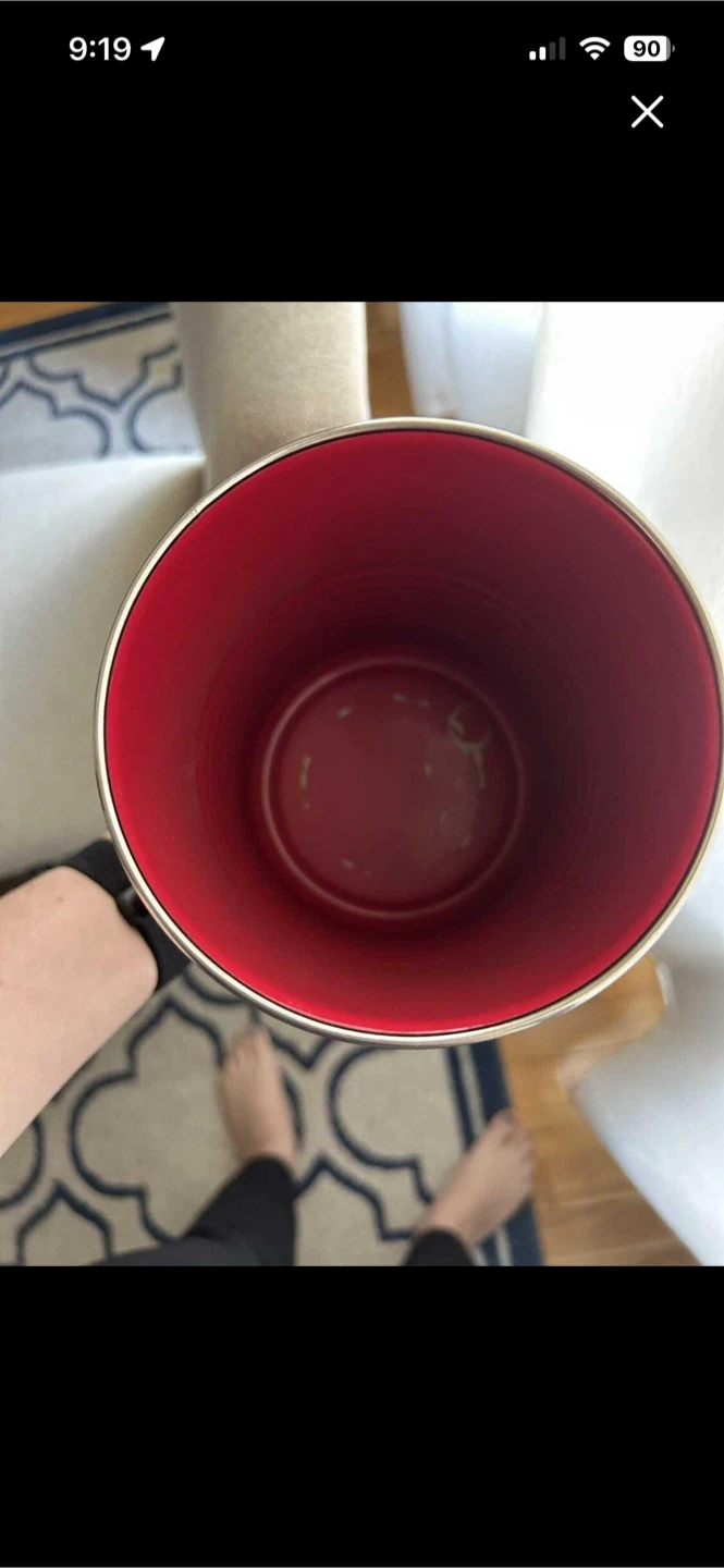 Vintage look red coffee canister - photo 5