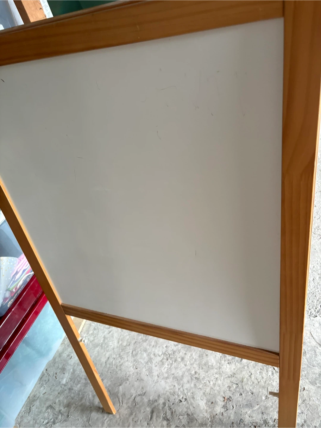 Wooden Art Easel with Chalkboard and Whiteboard