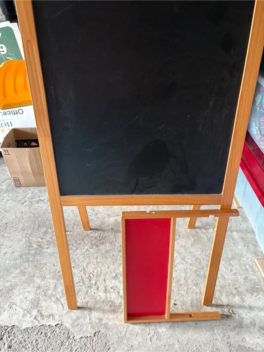 Wooden Art Easel with Chalkboard and Whiteboard - photo 2