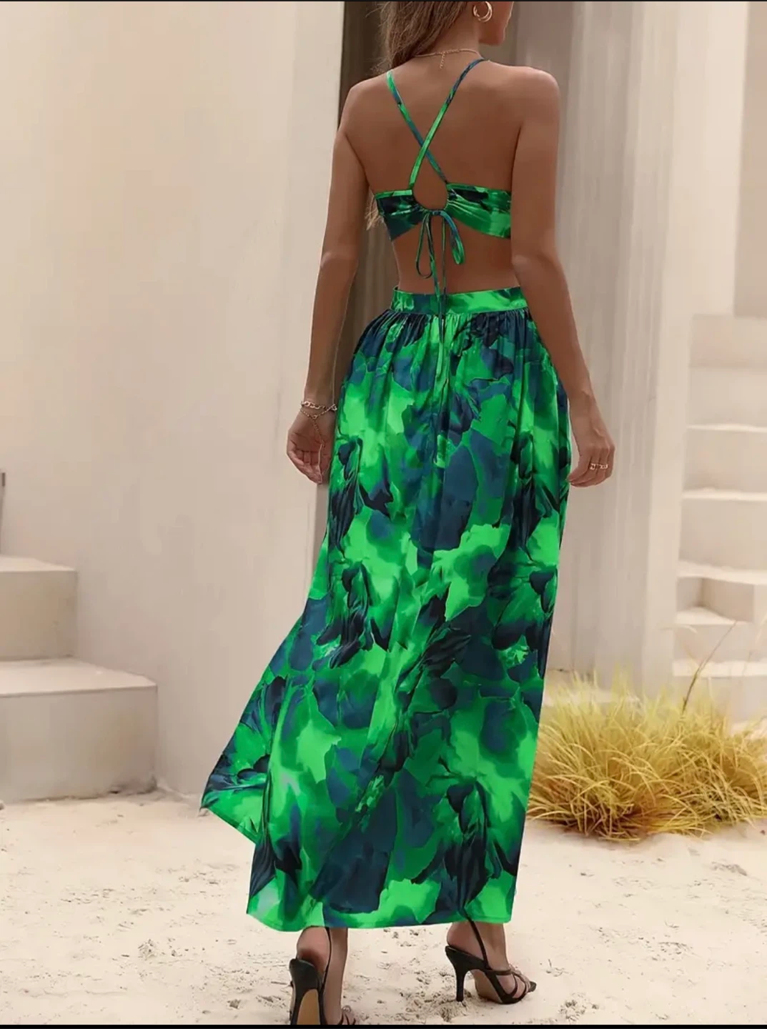 Green Floral Maxi Dress - photo 3