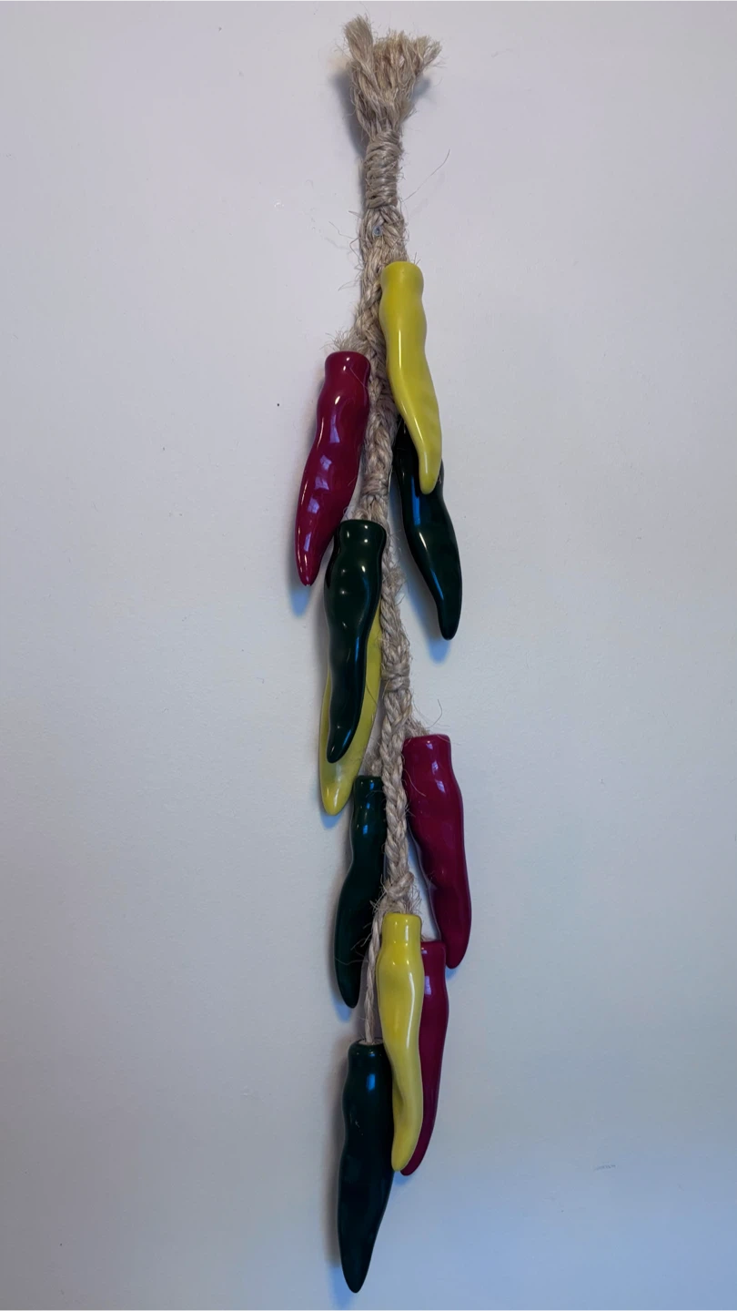 Ceramic Chili Pepper String Decoration