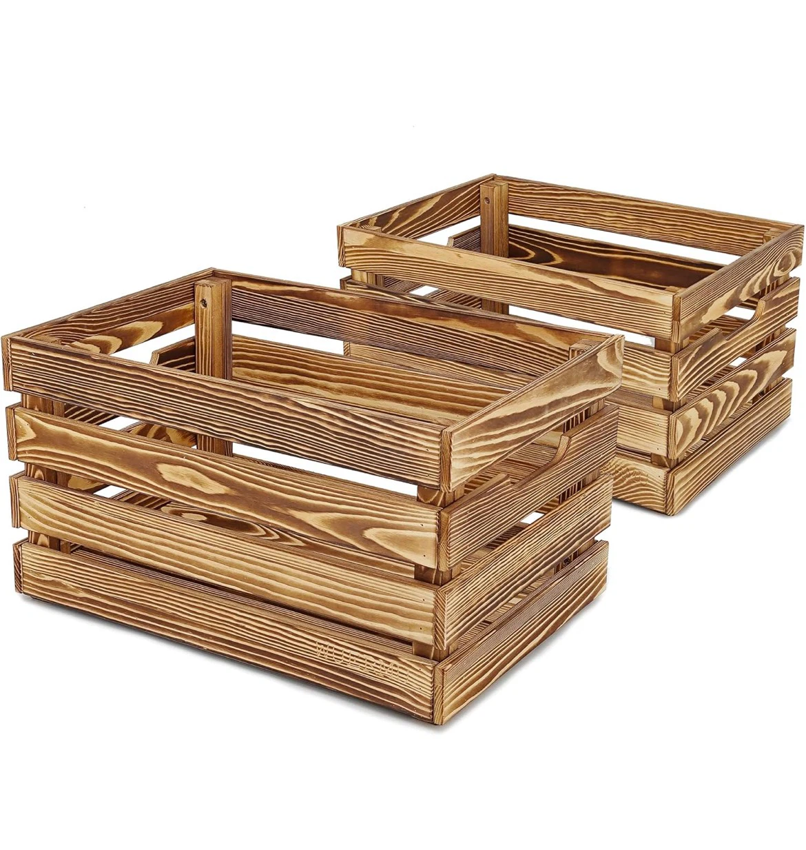 Wooden Crate Storage Box 2 pack