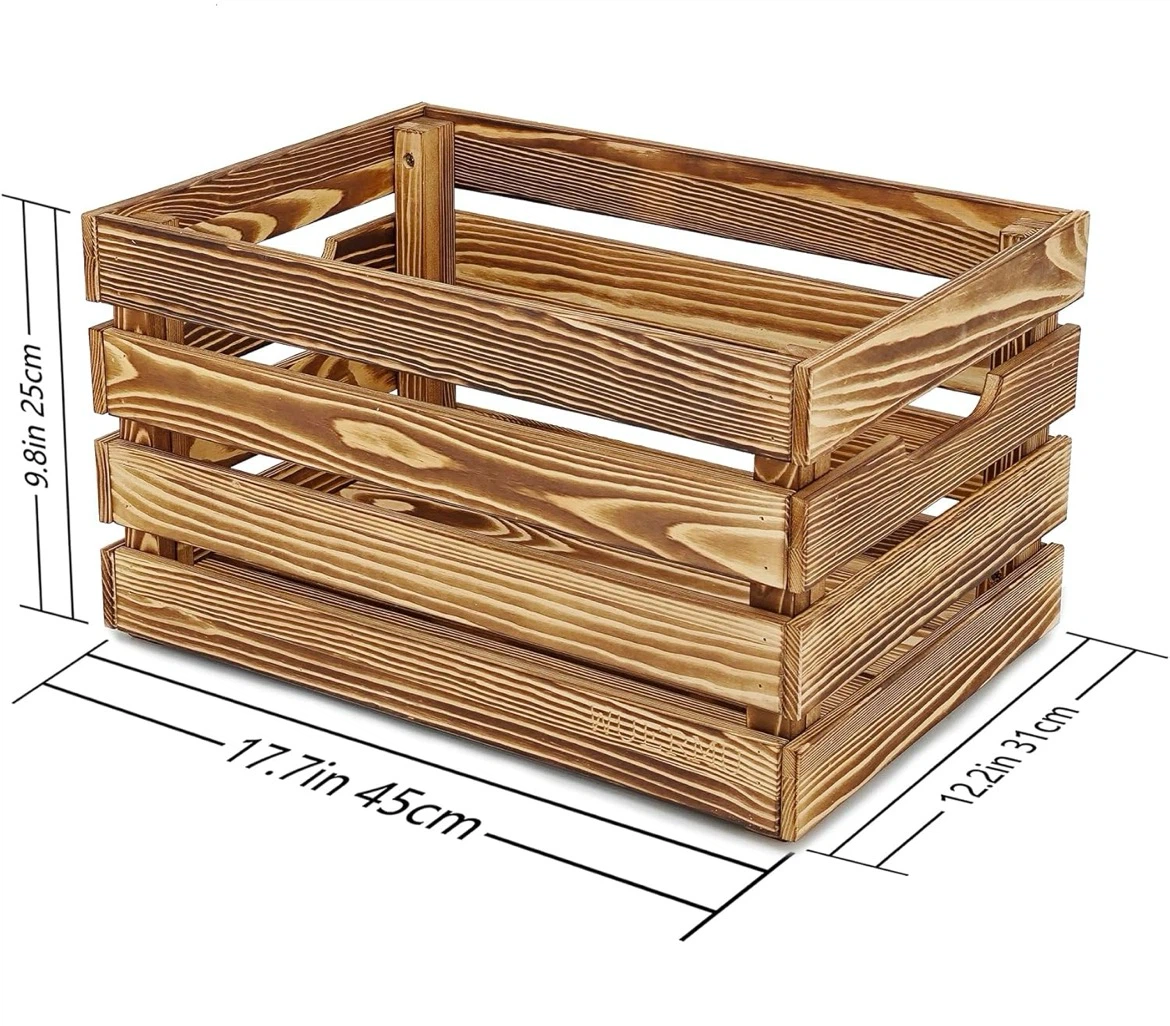 Wooden Crate Storage Box 2 pack - photo 3