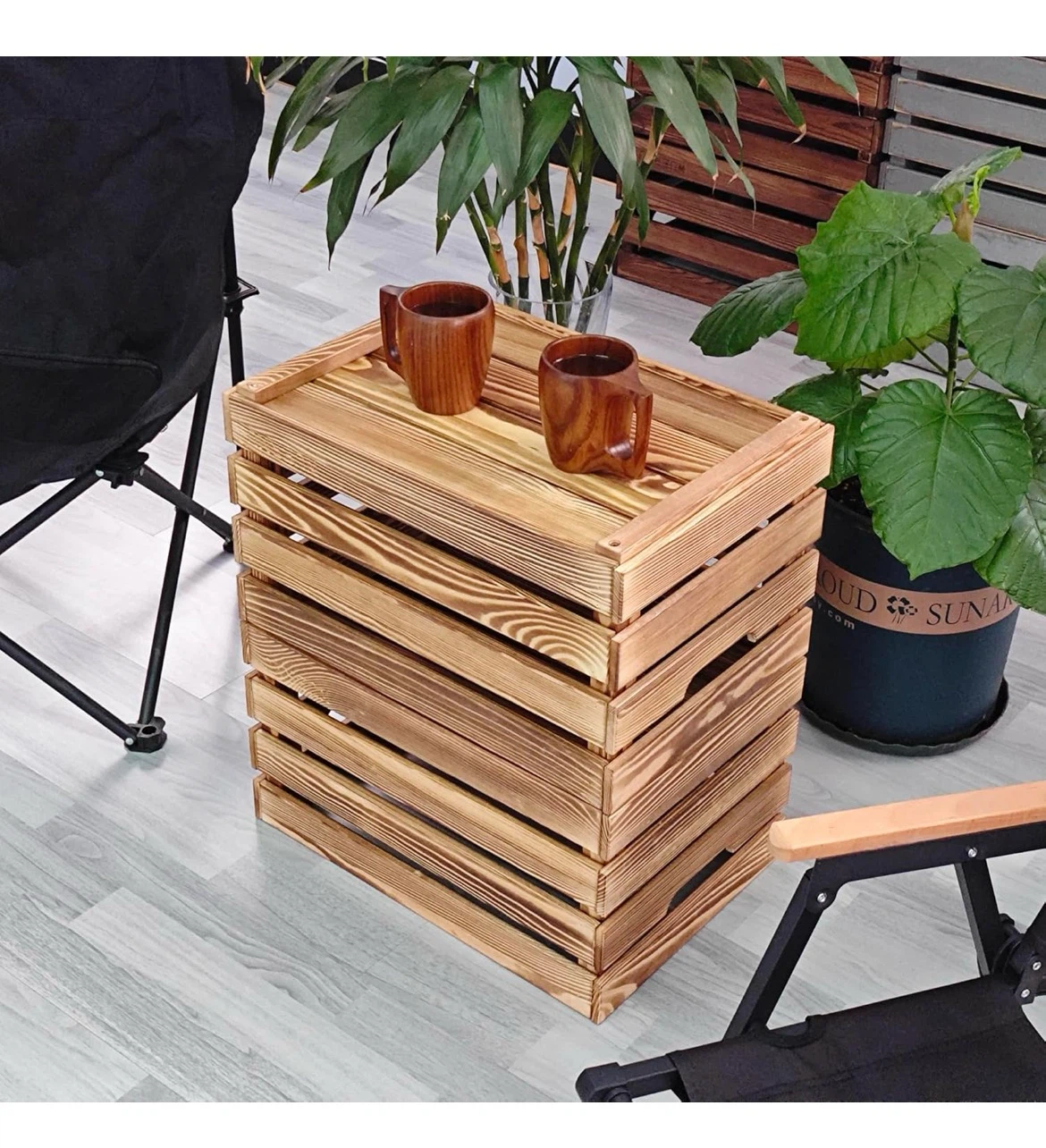 Wooden Crate Storage Box 2 pack - photo 4