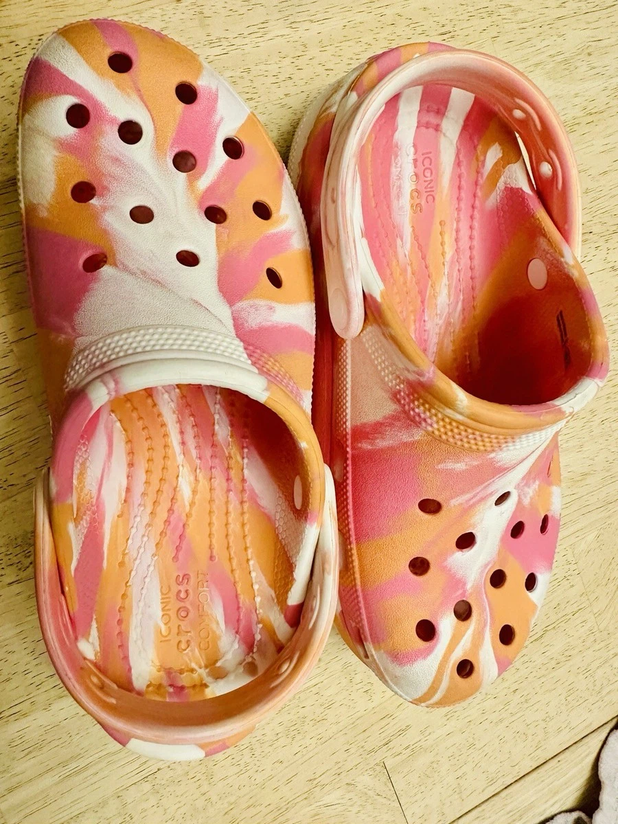 Crocs Tie-Dye Clogs Size J 5