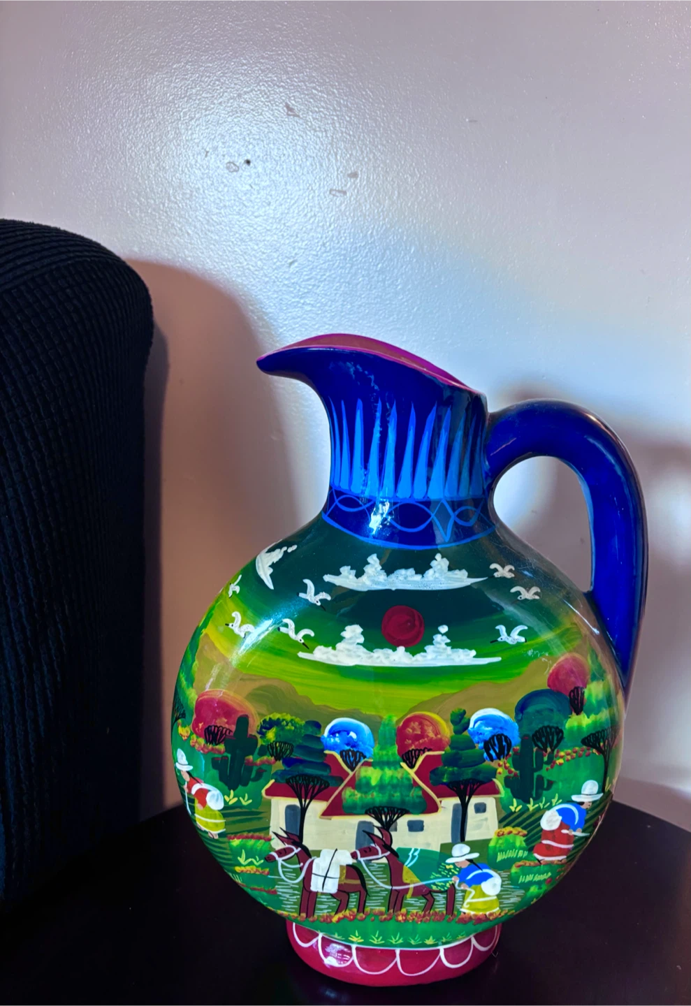 Hand-Painted Ceramic Pitcher