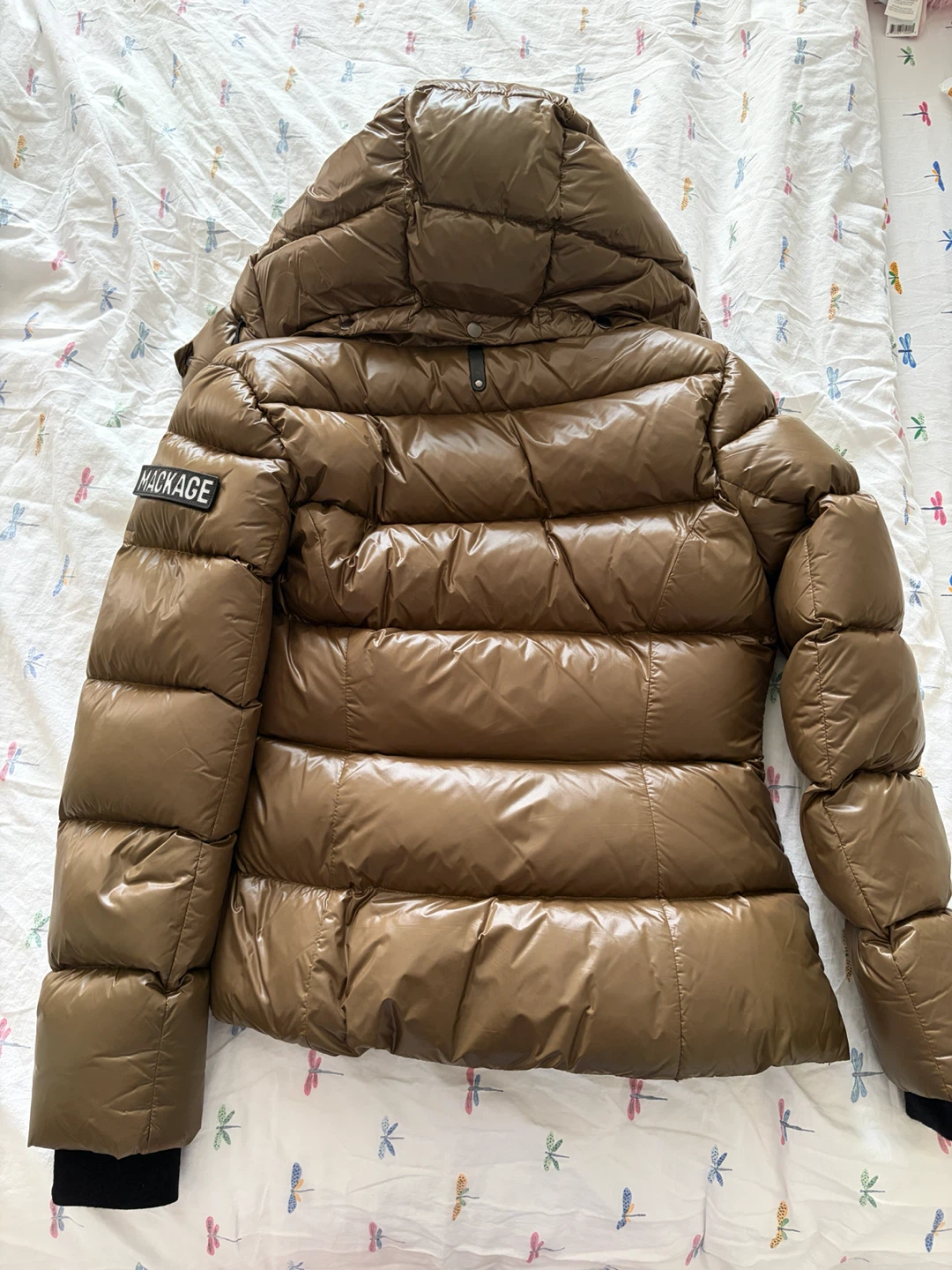 AUTHENTIC Mackage Madalyn Olive Green Light Down Puffer Jacket - photo 4