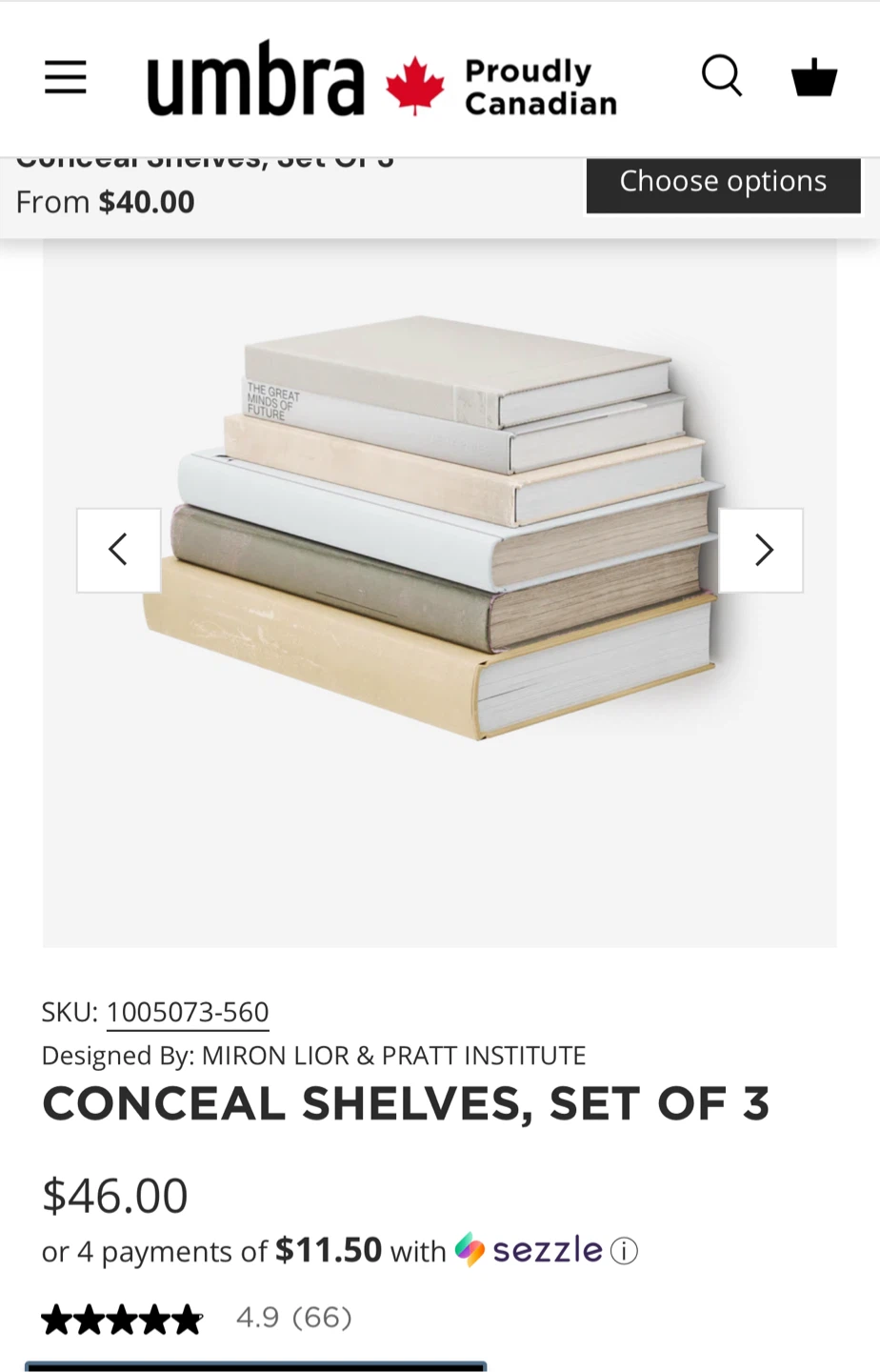 New,  Umbra Conceal Shelves - Set of 3 Size Large - photo 4