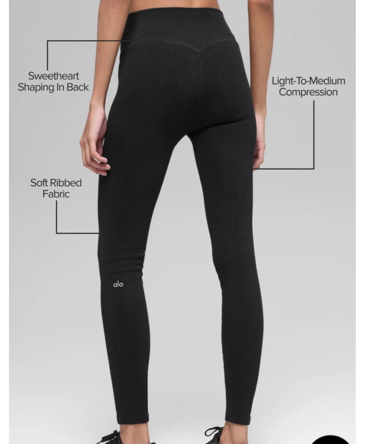 ALO High-Waist Ribbed Leggings Small