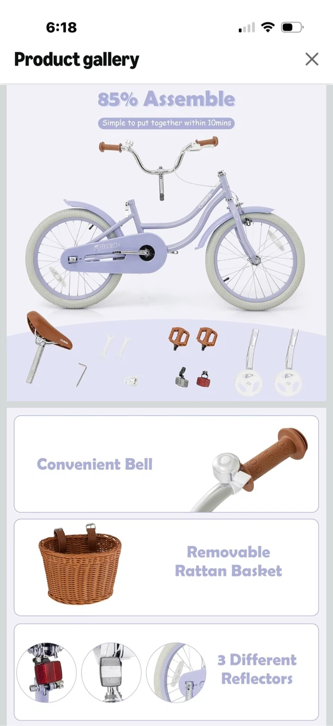 14inch Kids Bike with Basket - photo 5