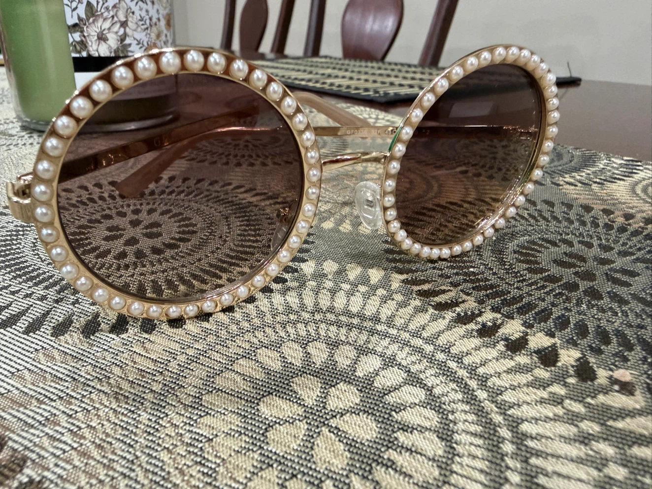 Guess Pearl Embellished Round Sunglasses - photo 3