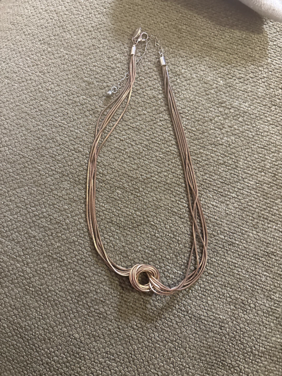 Multi-strand necklace with knot accent