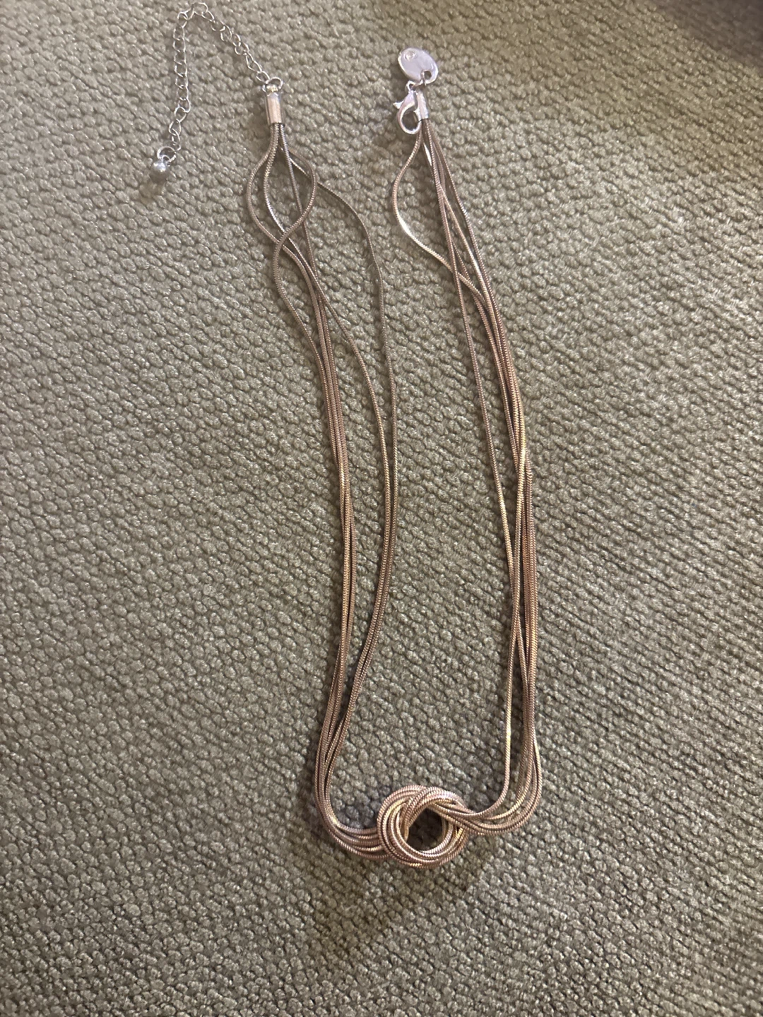 Multi-strand necklace with knot accent - photo 2
