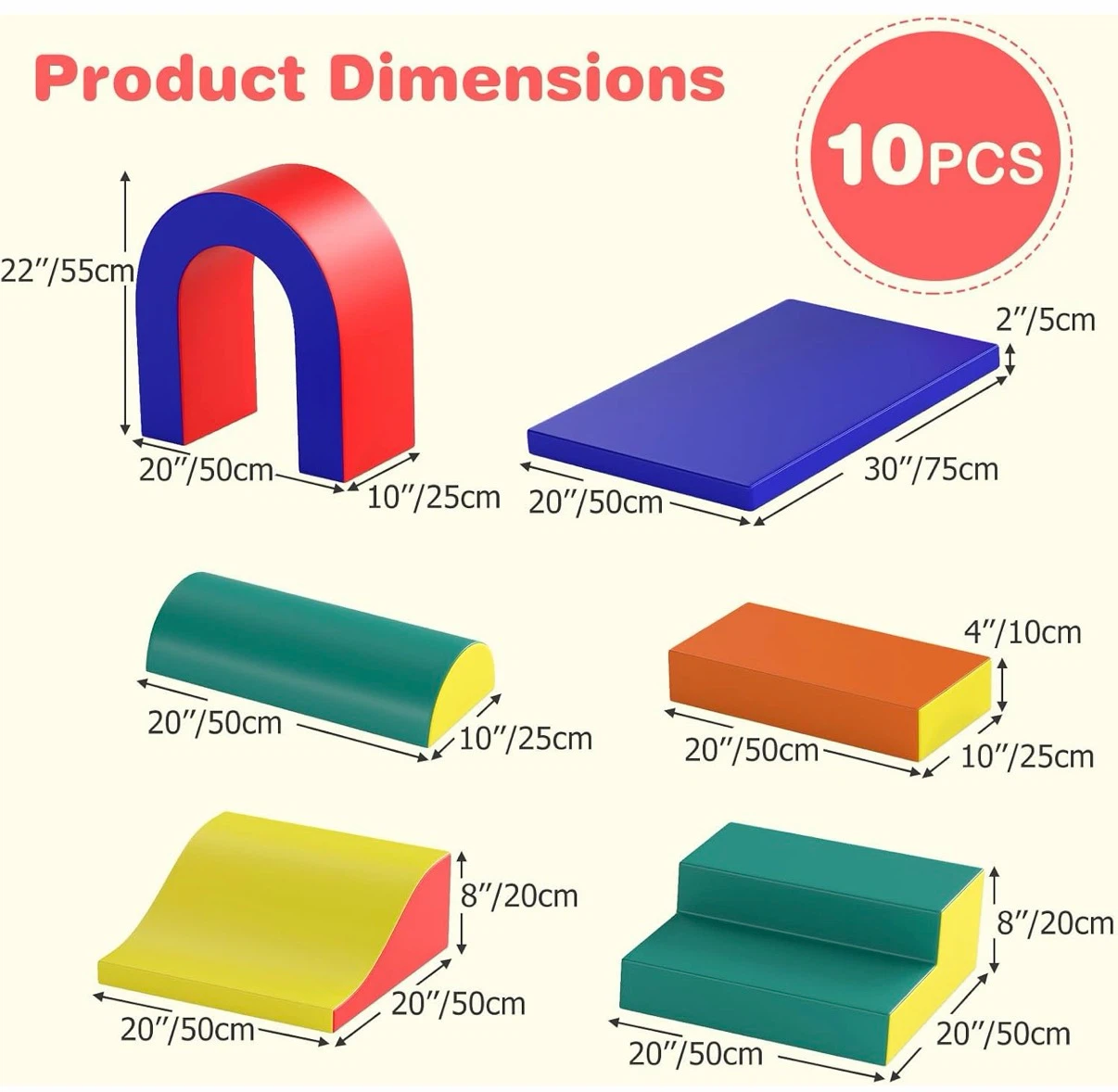New!! 10 Piece Soft Play Set for Toddlers - photo 3