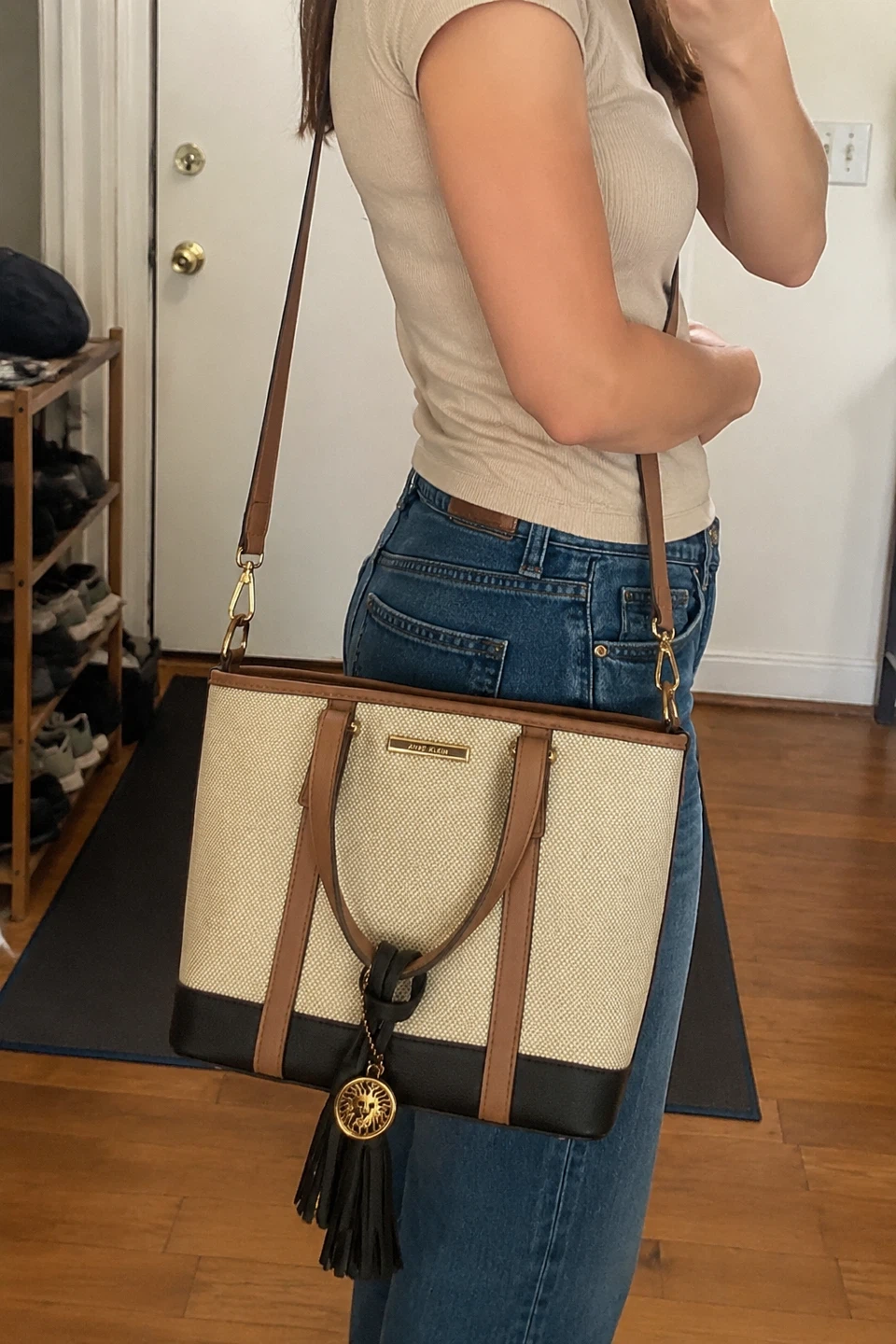 Anne Klein Small Canvas Tote Bag