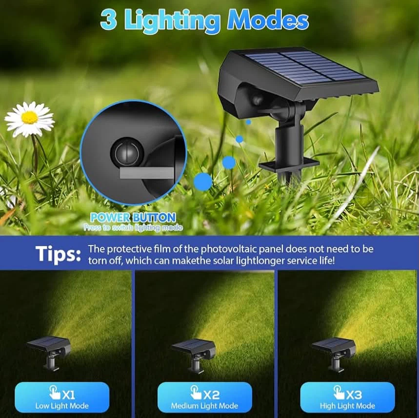 6 Pack Solar Landscaping Lights Waterproof 3 Lighting Modes - photo 2