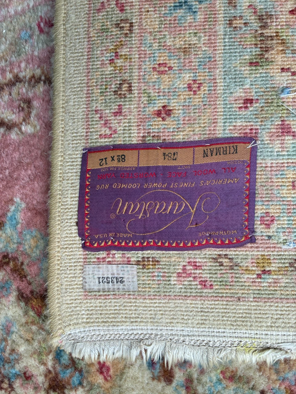 Antique Karastan Wool Rug, Kirman #784, 8.8 x 12, Floral Design - photo 5