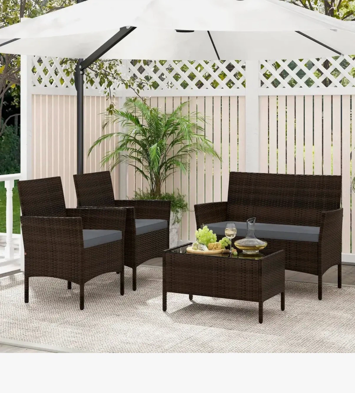 New in box! 4-Piece Rattan Furniture Set