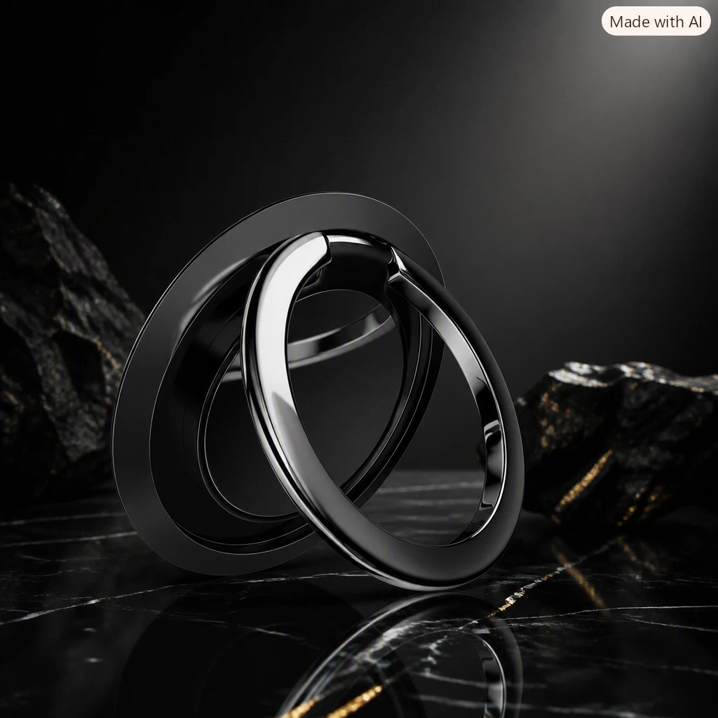 Ultra-Sleek 360° Stealth Phone Ring Grip & Magnetic Car Mount - photo 3