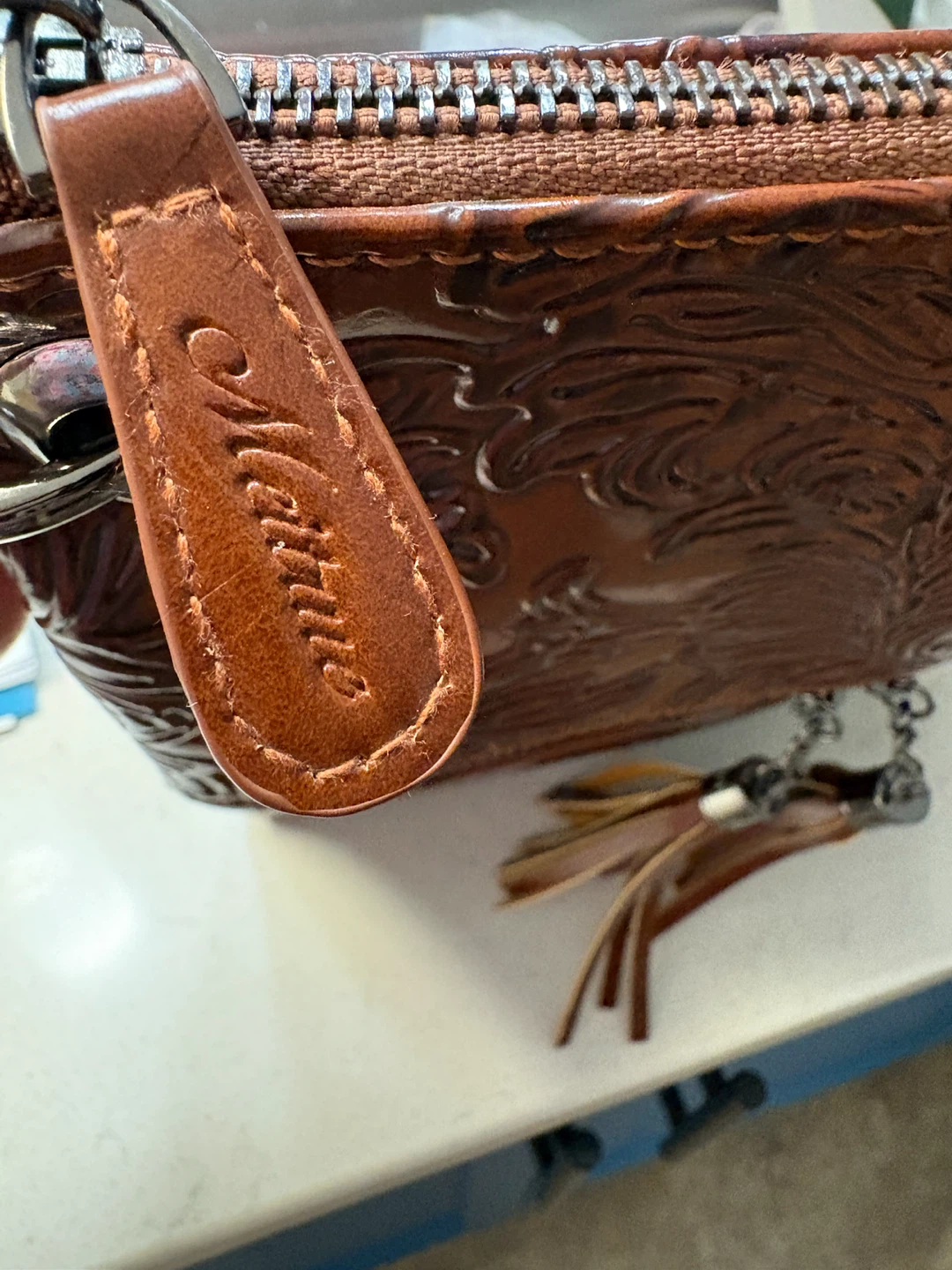 MEITRUE Vegan Leather Multi-Pocket Crossbody Bag with Tassels - photo 4
