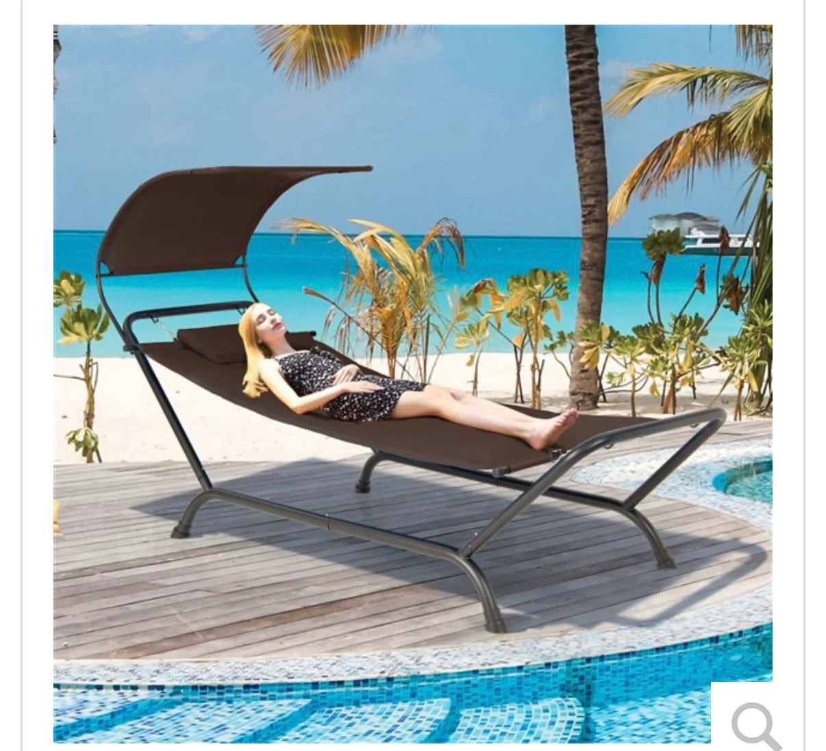 Steel Frame Hammock Bed with Canopy