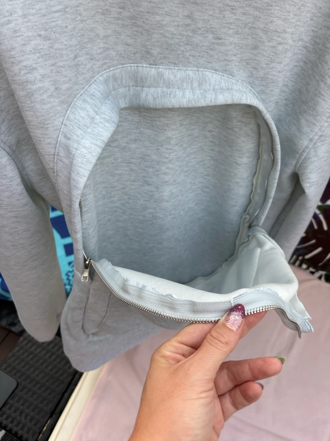 XL Grey Hoodie Backpack - photo 3