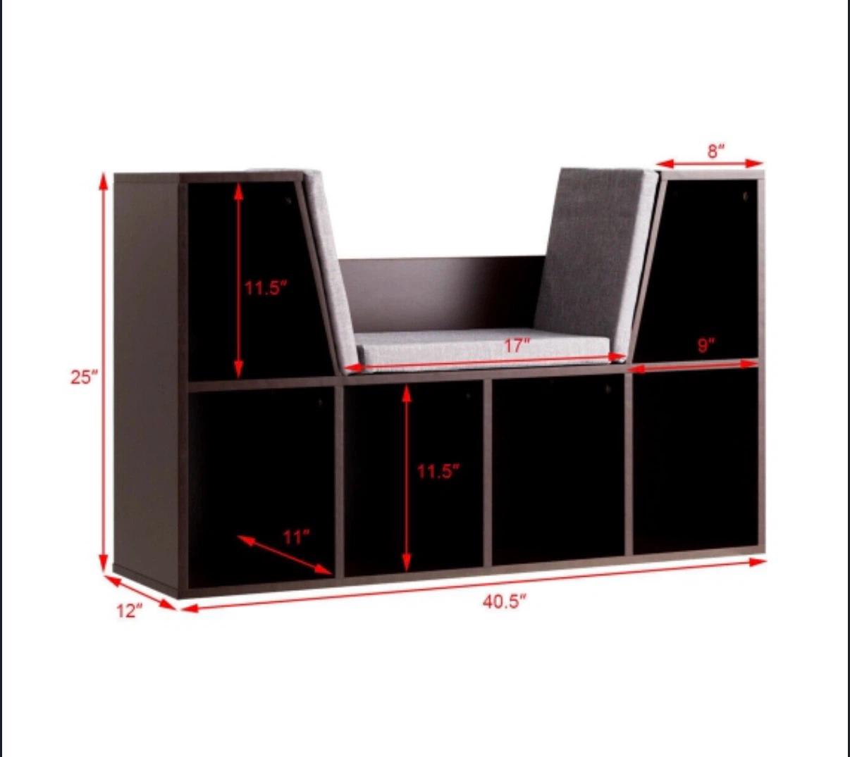 New!! Bookcase with Cushion Seat - photo 4