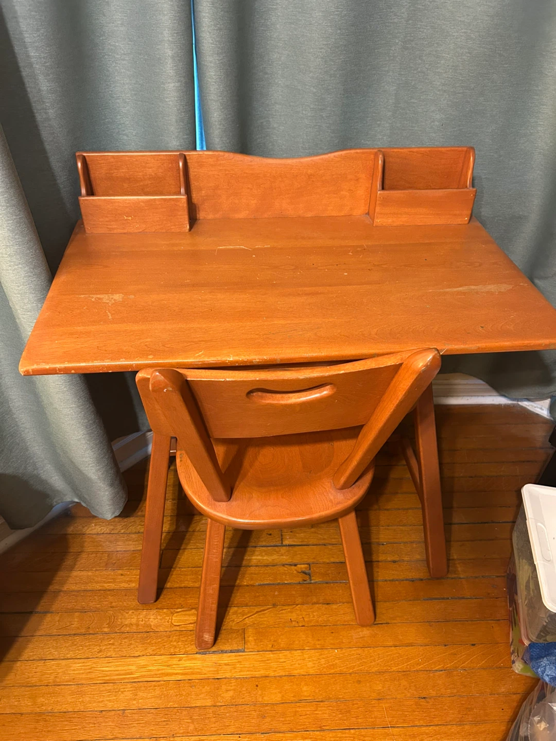 Wooden Student Desk and Chair Set - photo 2
