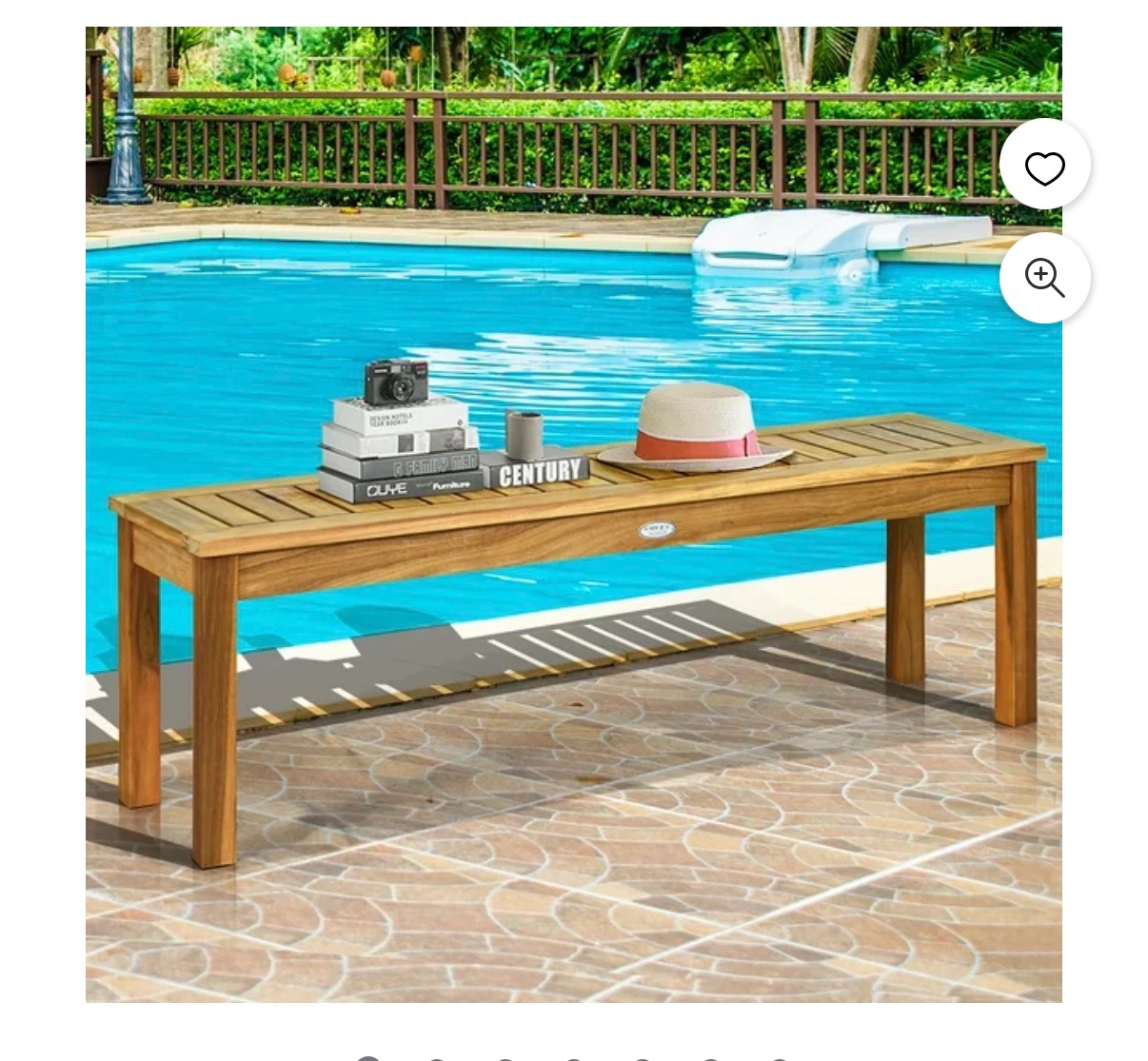 New! Acacia Wood Bench
